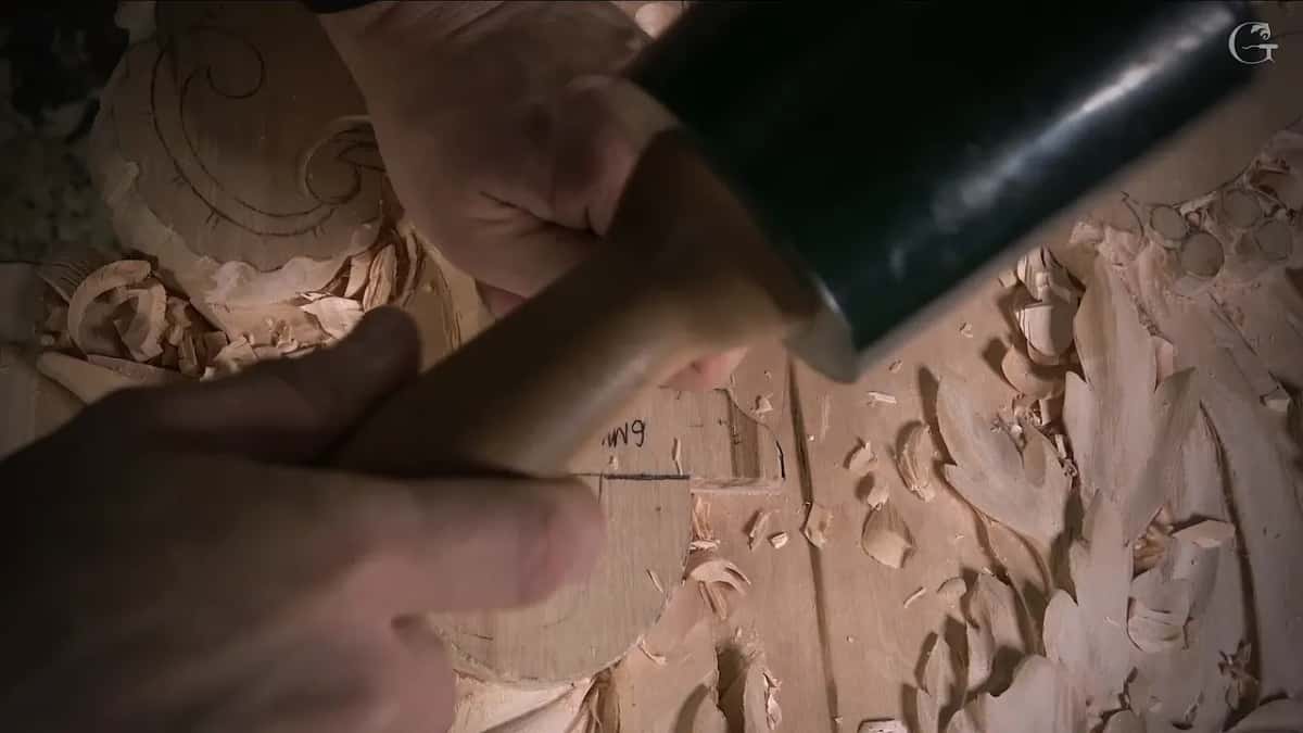 Green mallet, chisel handle