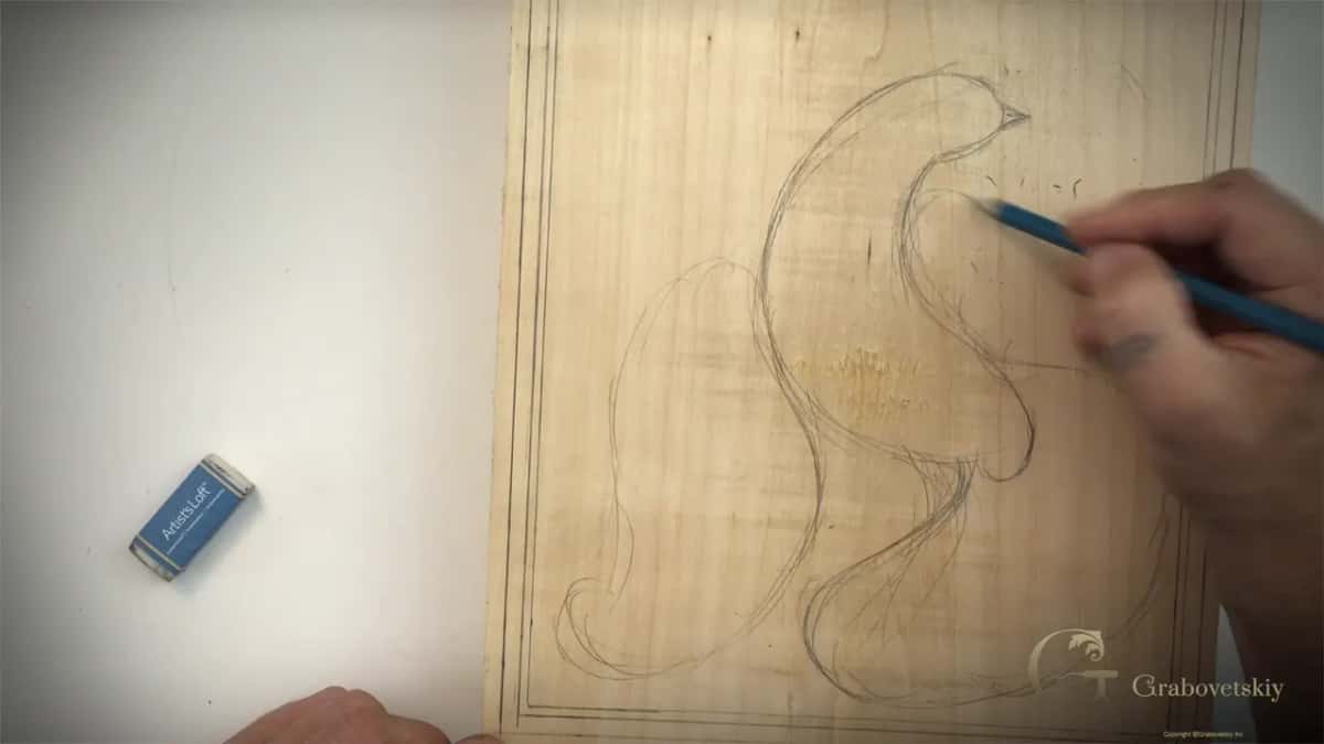 A line going in just below the beak