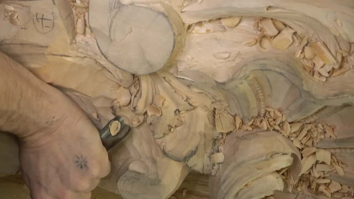 Big gouge in a closed hand.