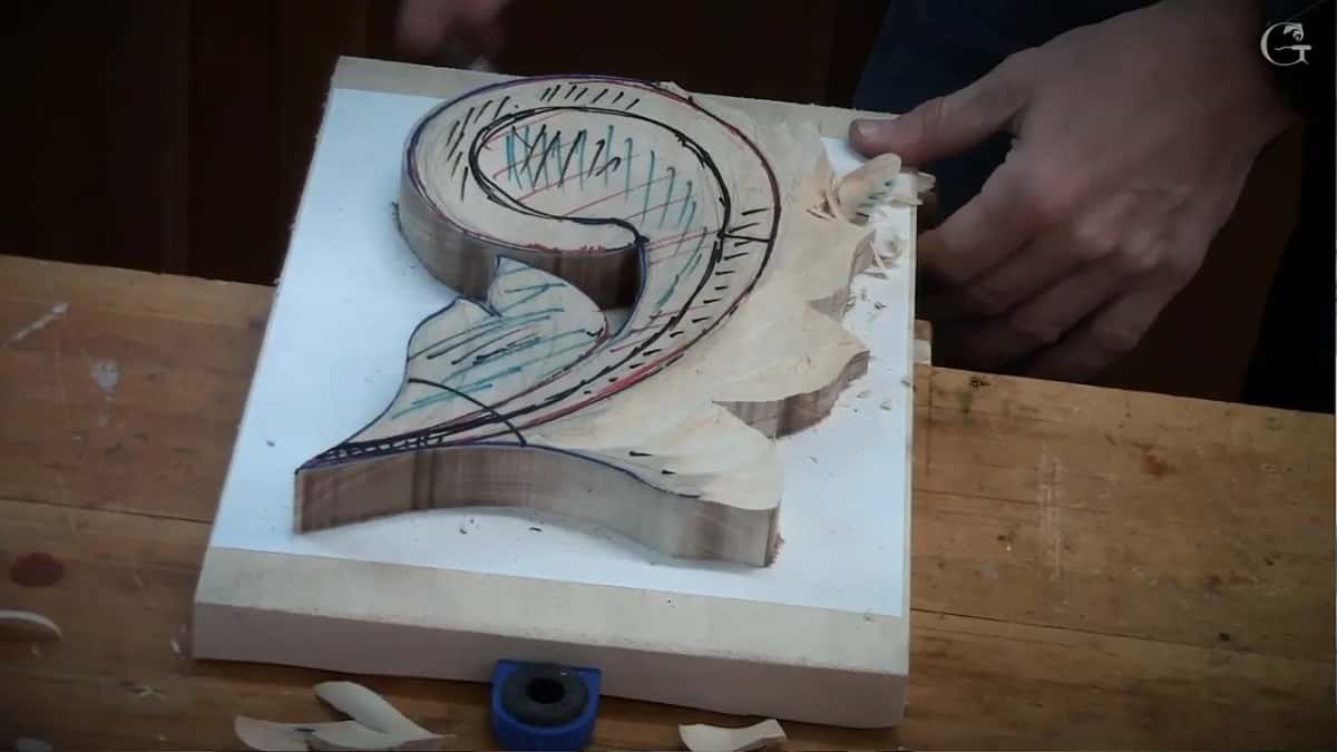 Piece turned so the gouge runs the other way