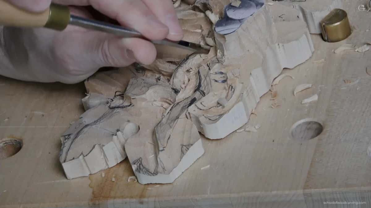 Brass ferrule and a thin straight shank working near the clay