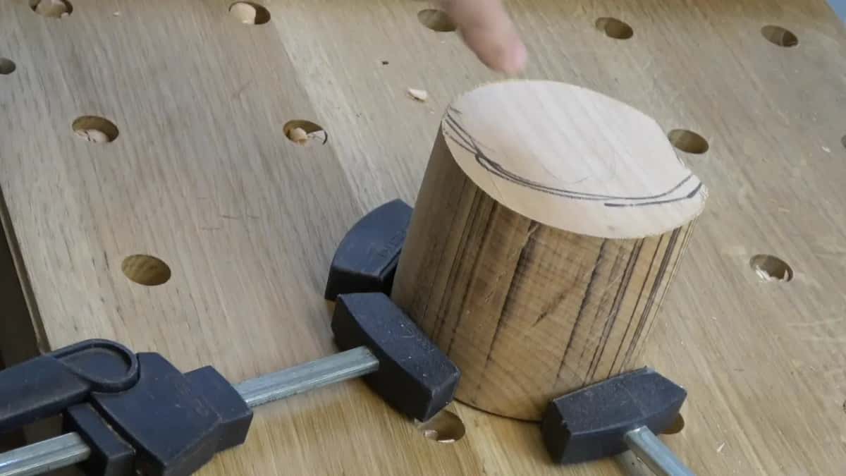 Clamped between stops
