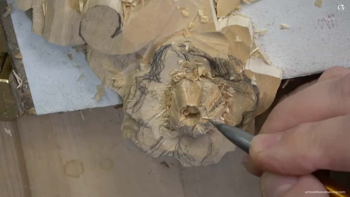Moving the hollow sideways into sound wood rather than patching.