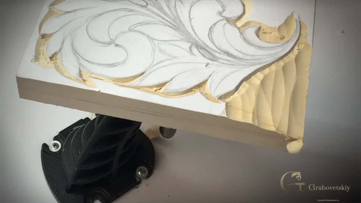 Rows of gouge marks in one lowered corner