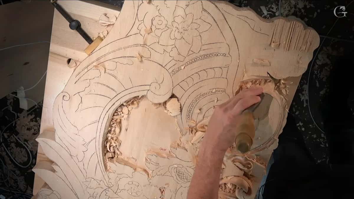 Panel from above with its full pencil design
