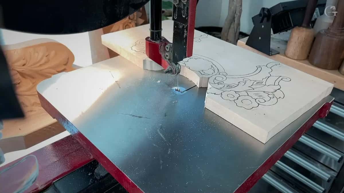 The kerf follows the ink