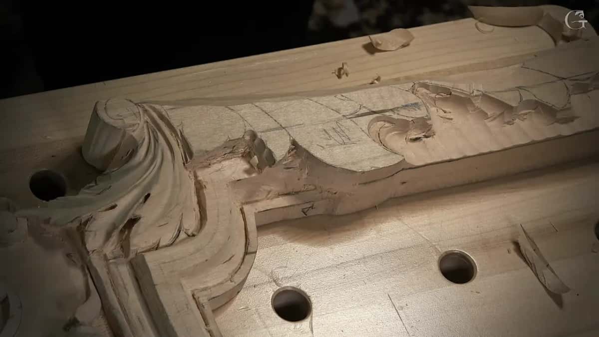 Lowered section without the hands